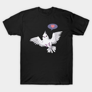 Albino Cockatiel Love T-Shirt